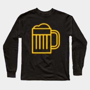 Neon Glass Of Beer Long Sleeve T-Shirt